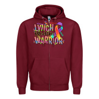 Burgundy lynch syndrome warrior Zipper Hoodie - NancyCooperArtShop