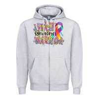 Heather Grey lynch syndrome warrior Zipper Hoodie - NancyCooperArtShop