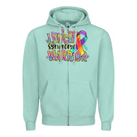 Seafoam lynch syndrome warrior Zipper Hoodie - NancyCooperArtShop