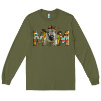 Army Green Western Hampshire Sheep Mom Long Sleeve Tee - LillyAllenDesigns