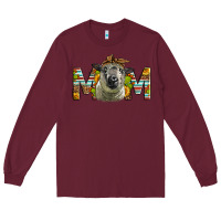 Burgundy Western Hampshire Sheep Mom Long Sleeve Tee - LillyAllenDesigns