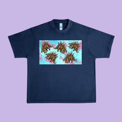 Dinosaur Stegosaurus Sippy Cup Urban Heavy Tee Designed By Artiststas