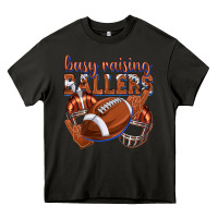 Busy Raising Ballers Football Heavy Core Tee | Teevron
