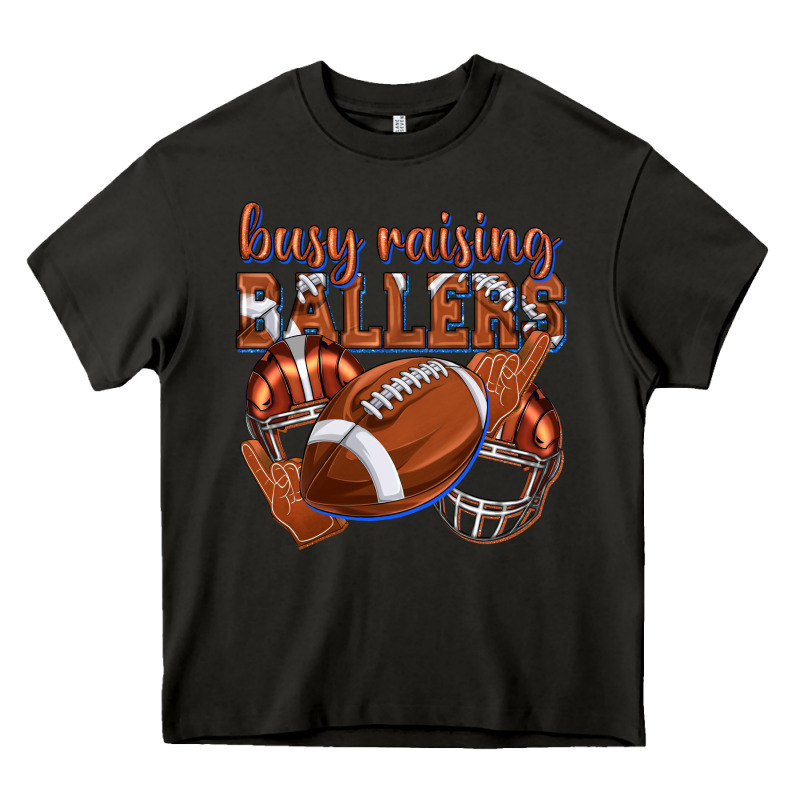 Busy Raising Ballers Football Heavy Core Tee by texasbilliewilder | Teevron