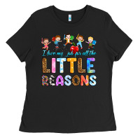 Black i love my job for all the little reason Ladies Tee - RanaPortraitStore