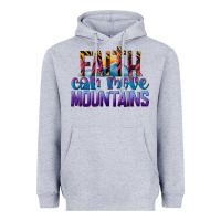 Heather Grey Faith Can Move Mountains Heavyweight Hoodie - LillyAllenDesigns