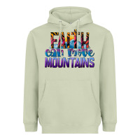 Matcha Faith Can Move Mountains Heavyweight Hoodie - LillyAllenDesigns