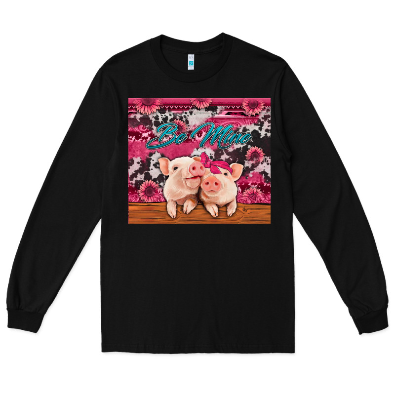 Be Mine Valentine's Day Pigs Long Sleeve Tee by Jasminsmagicworld | Teevron
