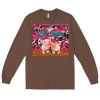 Chestnut be mine valentine's day pigs Long Sleeve Tee - Jasminsmagicworld