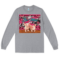 Heather Grey be mine valentine's day pigs Long Sleeve Tee - Jasminsmagicworld