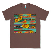 Chestnut sunflower serape wood and cowhide Classic Tee - Artiststas