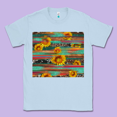 Sunflower Serape Wood And Cowhide Classic Tee Designed By Artiststas