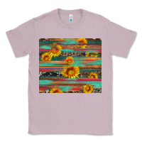 Lilac sunflower serape wood and cowhide Classic Tee - Artiststas