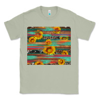Matcha sunflower serape wood and cowhide Classic Tee - Artiststas