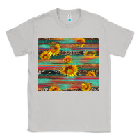 Moon Dust sunflower serape wood and cowhide Classic Tee - Artiststas