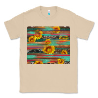 Mushroom sunflower serape wood and cowhide Classic Tee - Artiststas