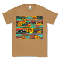Toasted Coconut sunflower serape wood and cowhide Classic Tee - Artiststas