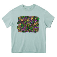 Arona Mardi Gras Fleur De Lis Heavy Core Tee - RanaPortraitStore