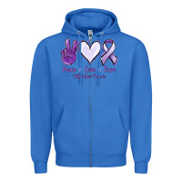 True Royal Peace love cure Testicular Cancer Zipper Hoodie - NancyCooperArtShop