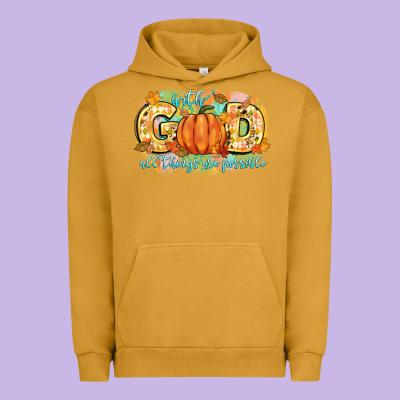With God All Things Are Possible Urban Hoodie Designed By Cowgirlartshop