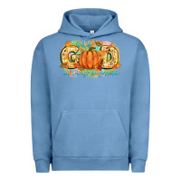 Pigment Pebble Blue with god all things are possible Urban Hoodie - CowGirlArtShop