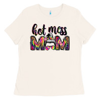 Bone hot mess mom messy bun Ladies Tee - JahusDesignShop