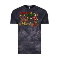 Cloud Black North Pole Delivery Santa Sleigh Vintage Tee - Artiststas