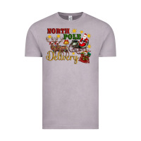North Pole Delivery Santa Sleigh Vintage Tee | Teevron