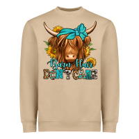 Barn Hair Don't Care Long Haired Cow Heavyweight Sweatshirt | Teevron