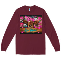 Burgundy be mine valentine's day cow Long Sleeve Tee - Jasminsmagicworld
