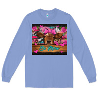 Colony Blue be mine valentine's day cow Long Sleeve Tee - Jasminsmagicworld