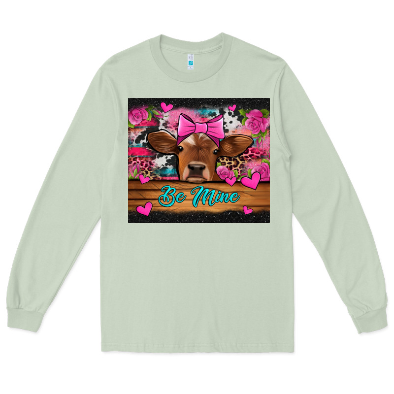 Be Mine Valentine's Day Cow Long Sleeve Tee by Jasminsmagicworld | Teevron