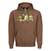 Chestnut patricks day coffee Zipper Hoodie - MaliasSmallBusiness