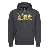 Smoke patricks day coffee Zipper Hoodie - MaliasSmallBusiness
