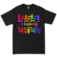 Black teacher life crayons Premium Tee - texasbilliewilder