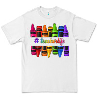 White teacher life crayons Premium Tee - texasbilliewilder