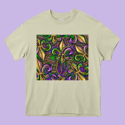 Heavy Core Tee mardi gras fleur de lis