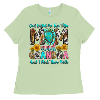 Matcha god gifted me two titles mom and grandma and i roc Ladies Tee - RanaPortraitStore