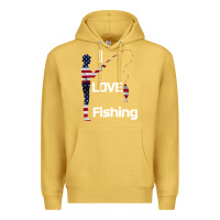 Antique Gold I love fishing Premium Hoodie - Bettercallsaul