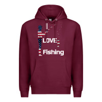 I Love Fishing Premium Hoodie | Teevron