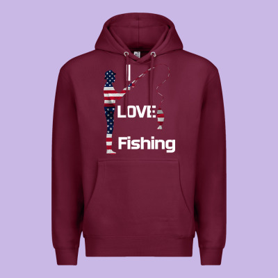 I Love Fishing Premium Hoodie Designed By Bettercallsaul