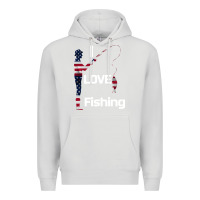 Dove Grey I love fishing Premium Hoodie - Bettercallsaul