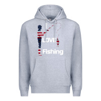 Heather Grey I love fishing Premium Hoodie - Bettercallsaul