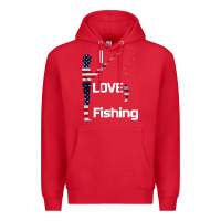 Red I love fishing Premium Hoodie - Bettercallsaul