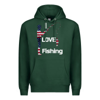 Sports Green I love fishing Premium Hoodie - Bettercallsaul