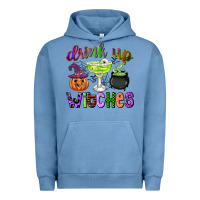 Pigment Pebble Blue drink up witches Urban Hoodie - CowGirlArtShop
