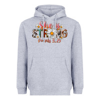 Heather Grey Western She Is Strong Heavyweight Hoodie - LillyAllenDesigns