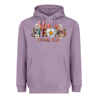 Lavender Western She Is Strong Heavyweight Hoodie - LillyAllenDesigns