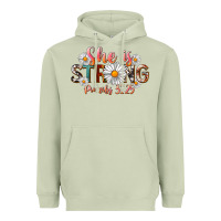 Matcha Western She Is Strong Heavyweight Hoodie - LillyAllenDesigns