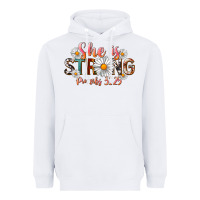 White Western She Is Strong Heavyweight Hoodie - LillyAllenDesigns